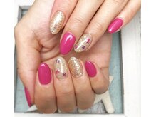 ネイルビート(NAIL BEAT)/ニット×フラワー　ネイル