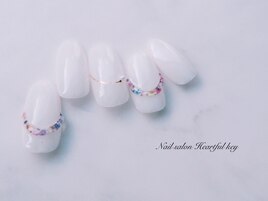 ホワイト×フラワー¥9000