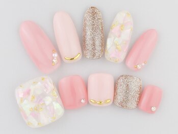ネイルプラザ 河原町OPA店(NAIL PLAZA)/シェル★金箔