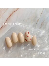 ワンカラー/さくらんぼ/ベージュ