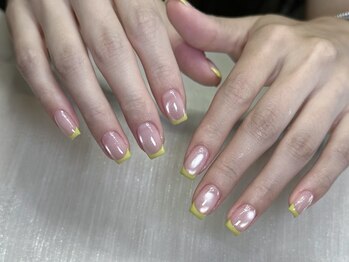 ジャスネイル(Jas Nail)/マグネット+カラーフレンチ¥7980
