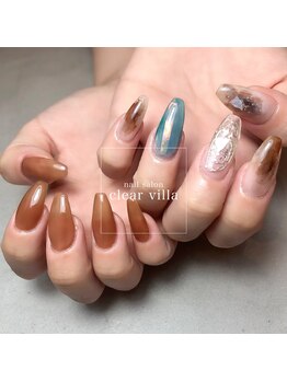 ネイルサロンクリアヴィラ(nail salon clear villa)/trenddesign×onecolor¥8490