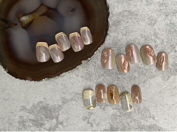 ネイルサロンキース(nail salon KIES)の写真/【こだわり Design nail ¥7490~】奥行きマグネット/ニュアンスなどSNSの流行に敏感なデザイン多数ご用意☆