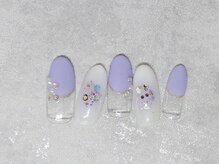ネイルライフ(NailLife)/パープル系フレンチ