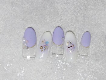 ネイルライフ(NailLife)/パープル系フレンチ
