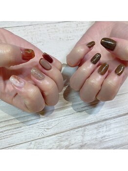 ネイルアンドまつ毛エクステ ルーナ イオン多摩平の森店/ブラウン♪