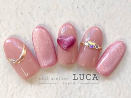 W-498 ぷっくりハートネイル