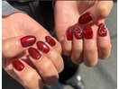 mika赤ネイル