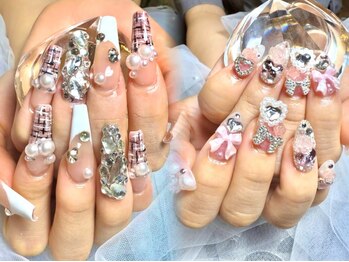 シャンネイル(SHAN Nail)の写真/推し活応援nail♪【スカルプアート10本¥13,000】《持ち込みOK★》旅行/ライブ/ドレスに合うネイルも◎