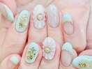 ぷっくりお花ネイル