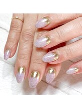 リグネイルスタジオ(Lig nail studio)/大人ピンクグリッターネイル