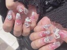 チークネイル/キラキラネイル