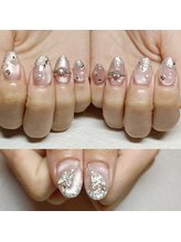 マニエネイル(mani e nail)/深爪矯正卒業後、ART10本ネイル