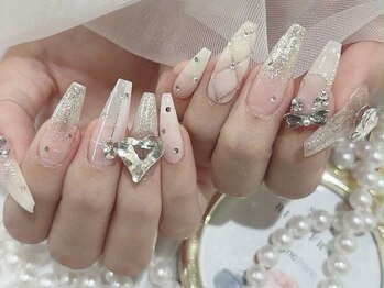 ニーシーネイル サンシャインシティ池袋(NICY NAIL)の写真/【NEWOPEN限定/チップ長さ出し】アートやり放題の長さ出しネイルで自分だけのデザインを楽しもう♪