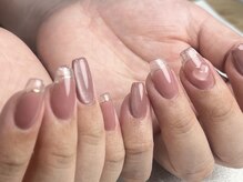 ウルネイルスタジオ(Uru nailstudio)/クリアフレンチ¥6800+長さ出し