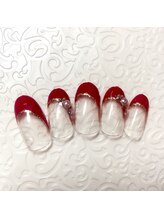 アイリッシュネイル 久屋大通店(Irish Nail)/斜めフレンチ×ピンク