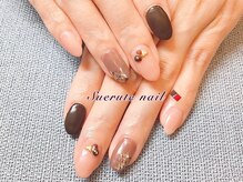 スエルテ ネイルサロン 北千住店/マットなチョコネイル ¥8000
