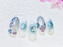 ネイルサロン ロゼプリュム/紫陽花ネイル