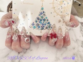 チーククリスマスネイル