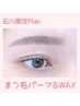 【石川プラン指名料込】全顔眉WAX &まつ毛パーマ☆17530円→15500円