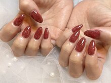 プラス セカンド(Plus 2nd)/ボルドーフラッシュネイル