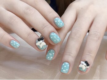 ジャスネイル(Jas Nail)/ワンカラー+ドット¥6800