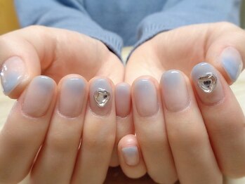 アミュリー ネイル アトリエ(Amury nail atelier)/チークネイル♪ハートビジュー★