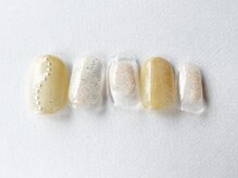 アイネイルズ 梅田店(I nails)/塗りかけラメパールきれいめ