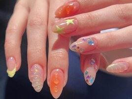 夏のドーパミンアートネイル