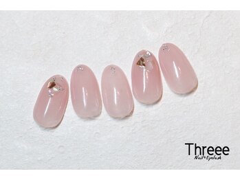スリーネイルプラスアイラッシュ(Threee Nail+Eyelash)/シェルネイル