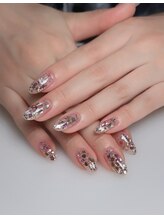 サムズアップネイル(thumbs up nail)/スカルプ長さ出しワンカラー