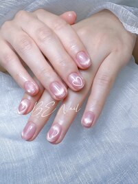 ハートマグネットフレンチネイル