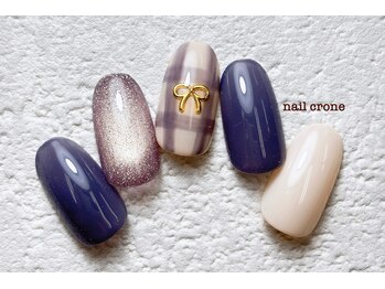 ガーリーチェックネイル