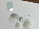 フットネイル/フレンチ/リボン