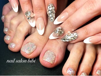 ネイルサロン ビビ(bibi)/王道ブライダルネイル