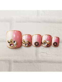 ネイルサロン マリブ(Maribu)/フット　10本コース　縦グラデ