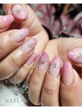ネイルプラスユウ(NAIL+U)/たらしこみフラワー