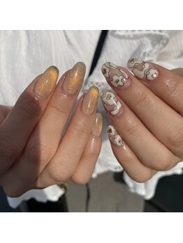 カム バイ ネオリーブ 溝の口店(Cam by neolive)/お花のニュアンスネイル☆