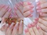 【ベビーブーマー&花びらネイル】ナチュラルな美爪｜マオジェル使用 ¥8980