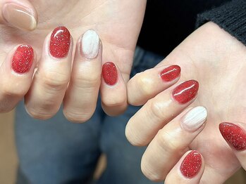 ヌル ネイル 堀江(NURU NAIL HORIE)/レッドフラッシュ×ぷるマグ♪