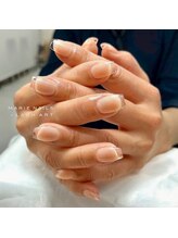 マリー ネイルズアンドラッシュアート モザイクモール港北店(MARIE NAILS & LASH ART)/￥11000 クリアフレンチ 0501b