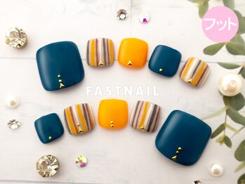 ファストネイル 立川店(FAST NAIL)/ビタミンカラーボーダー¥7700