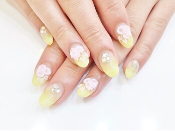 ネイルコレクション ベビーピンク(Baby Pink)/ジェル定額¥8990☆3Dフラワー