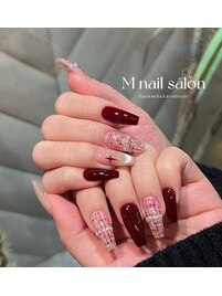 ゴージャス｜ツイードネイル