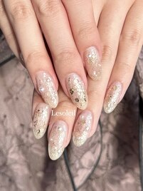 キラキラお呼ばれネイルbyあやか