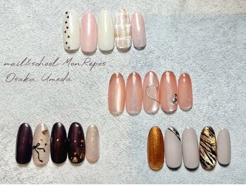 モンルポ 大阪梅田店(MonRepos)の写真/【選べる定額シンプルアート¥6500/持ち込みOK◎10本アート¥8500】毎月変わるサンプルを多数ご用意★