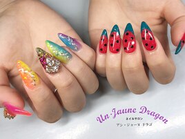 【ロングネイル】カラフルネイル