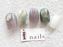 アイネイルズ 梅田店(I nails)/水彩メタリックニュアンス￥8200
