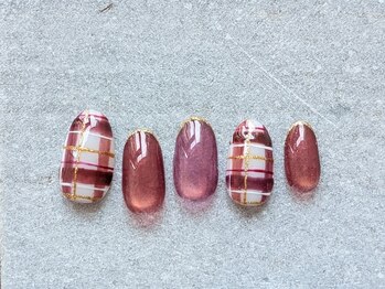 キュー(.Cue)/チェックネイル◎¥9000