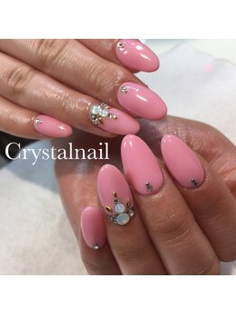 クリスタルネイル ボンベルタ橘店(CRYSTAL NAIL)/ピンクネイル